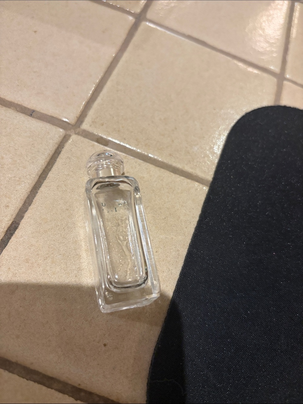 Empty mini Hermes perfume dapper Clear Glass Miniature Perfume Bottle
